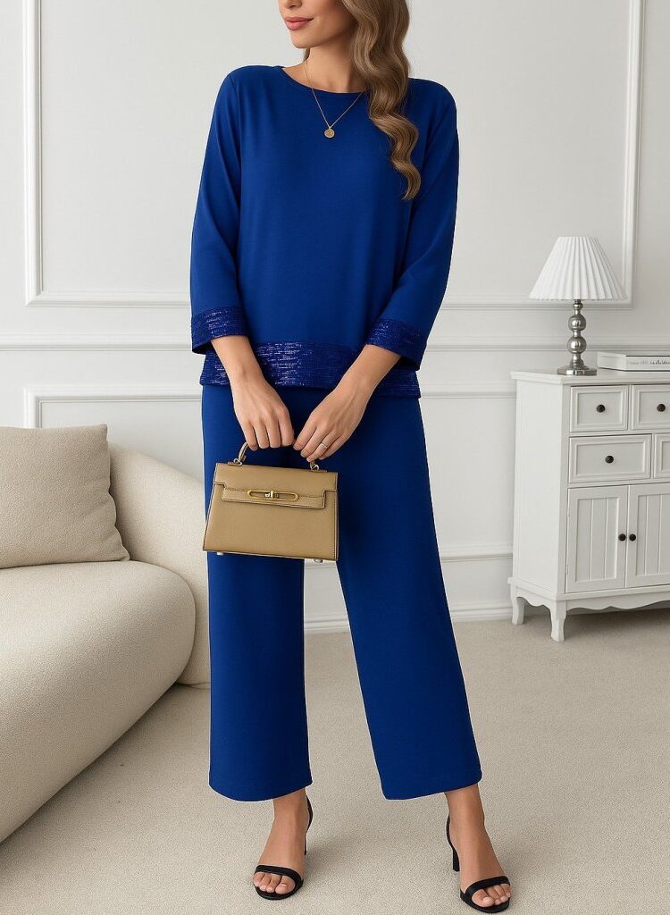 Blue Modest Elegant Formal Set