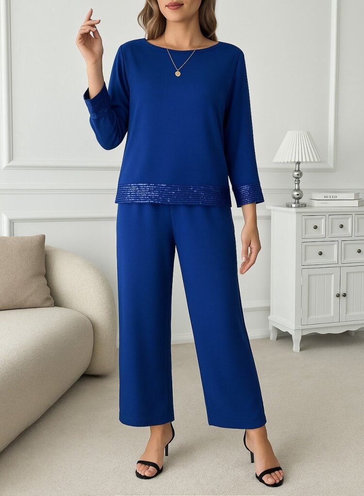 Blue Modest Elegant Formal Set