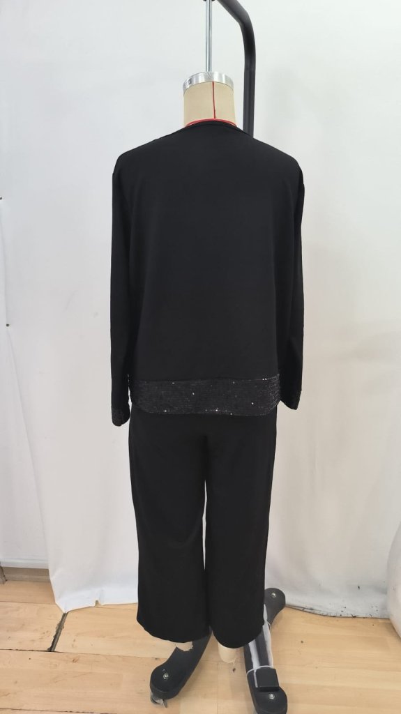ElegantSet With Sequined Palazzo Pants