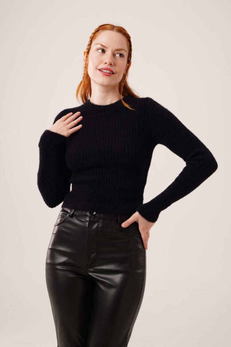 Sweater Slim Fit Crew Neck Long Sleeve - Brand: Lustrin - Women & Kids, Baby Clothes Wholesale - Globality Store
