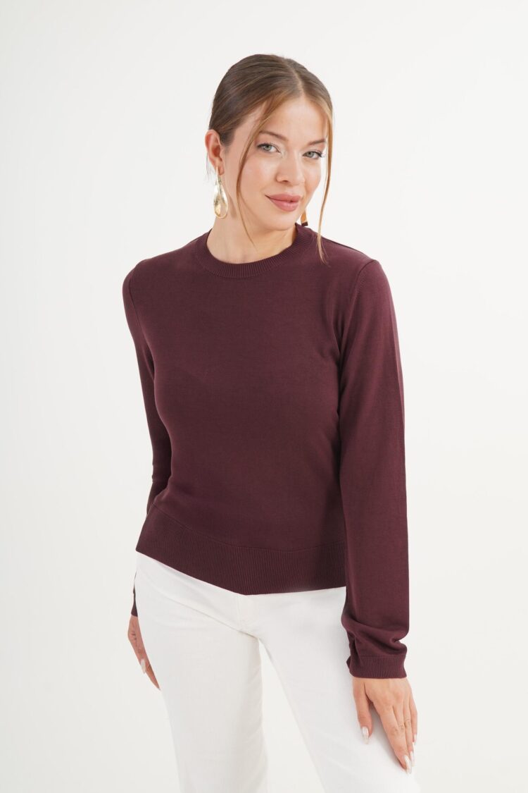 Sweater Slim Fit Round Neck - Brand: Lustrin - Women & Kids, Baby Clothes Wholesale - Globality Store