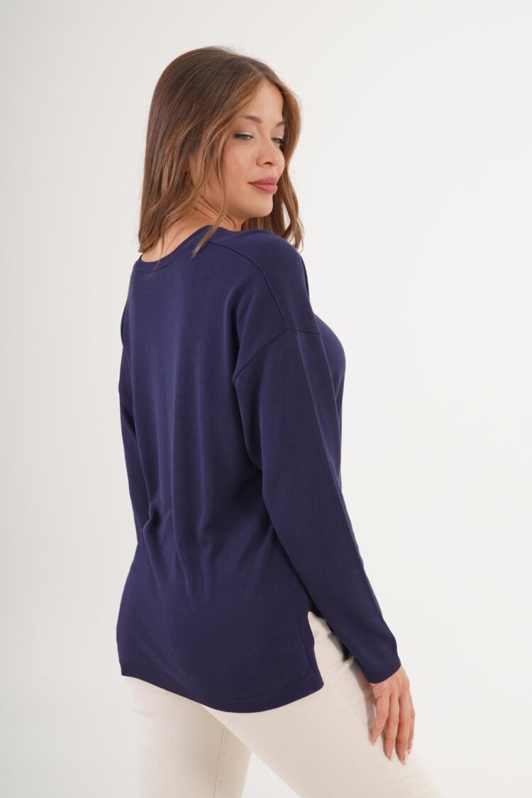 Sweater Oversized V-Neck Long Sleeve