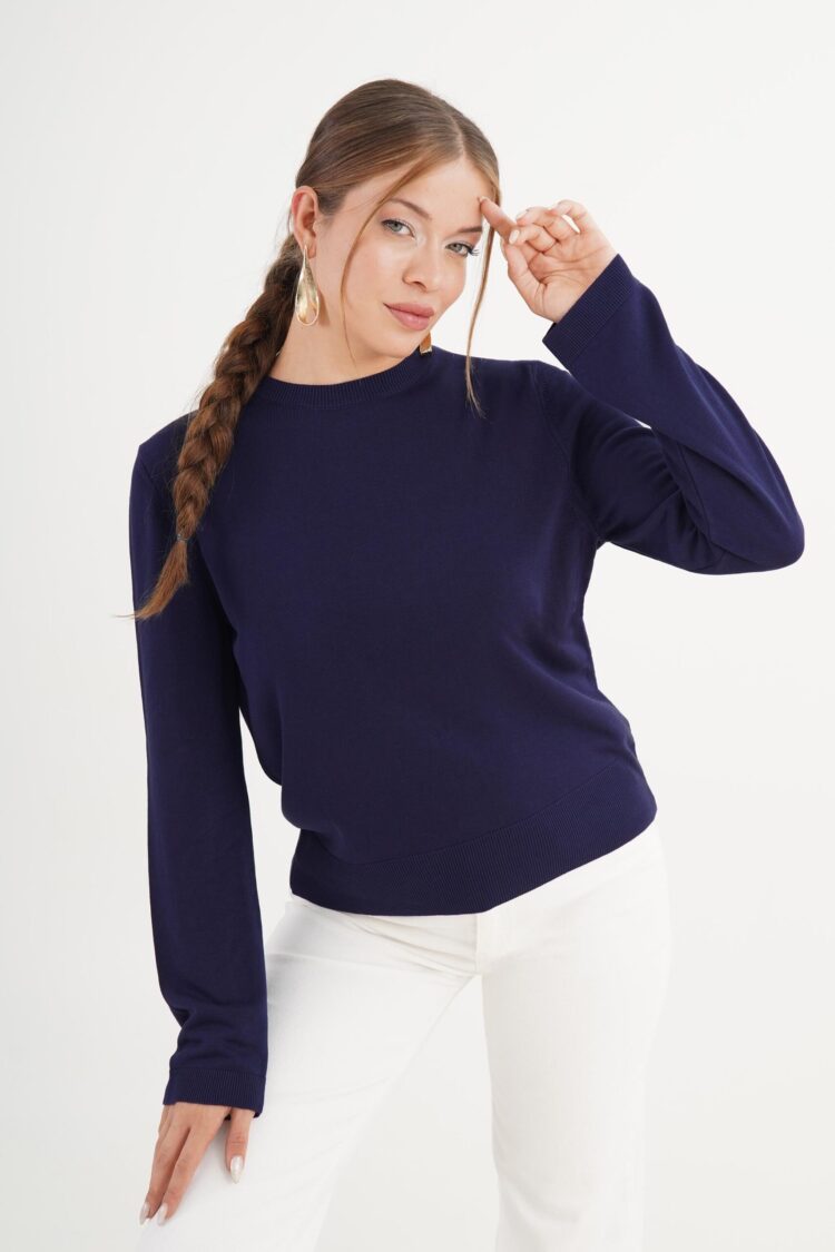Sweater Casual Elegant Long Sleeve Crew Neck - Brand: Lustrin - Women & Kids, Baby Clothes Wholesale - Globality Store