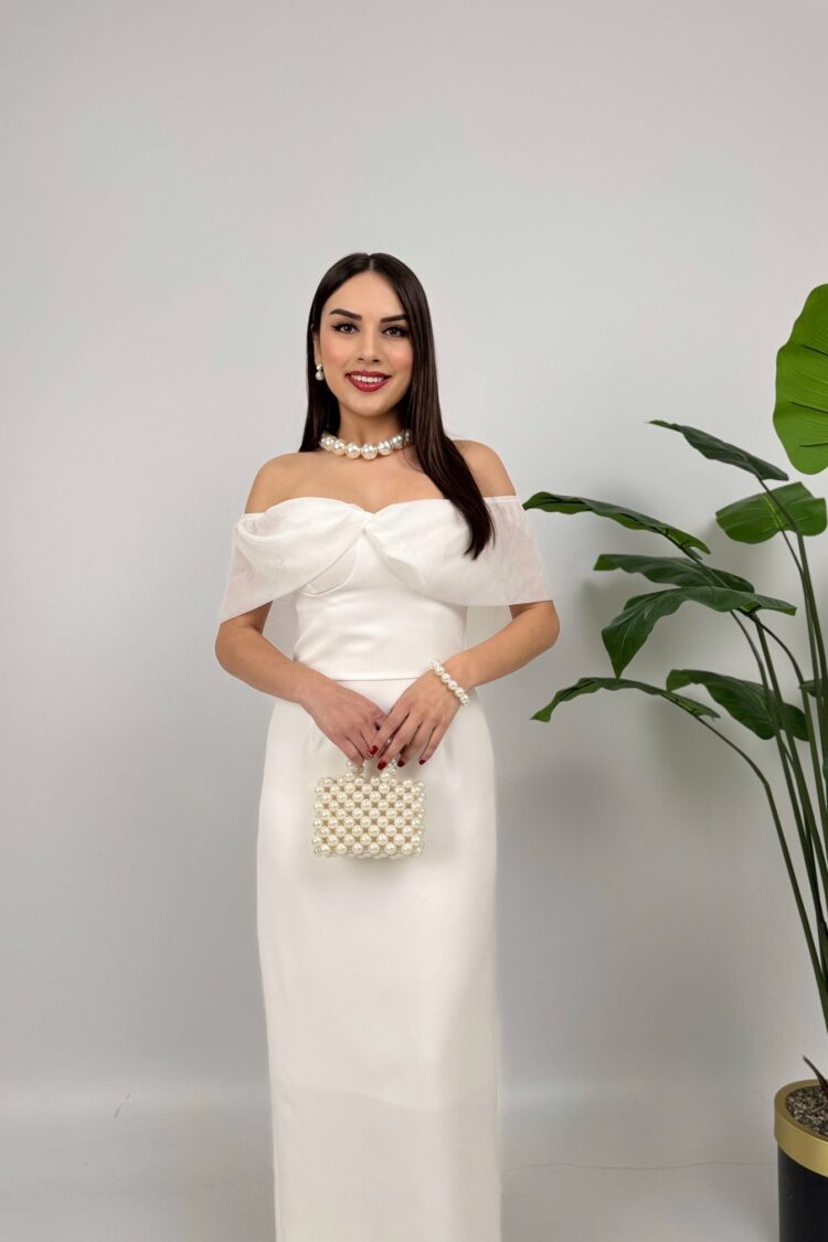 ElegantSheath Dress With Cape Sleeves