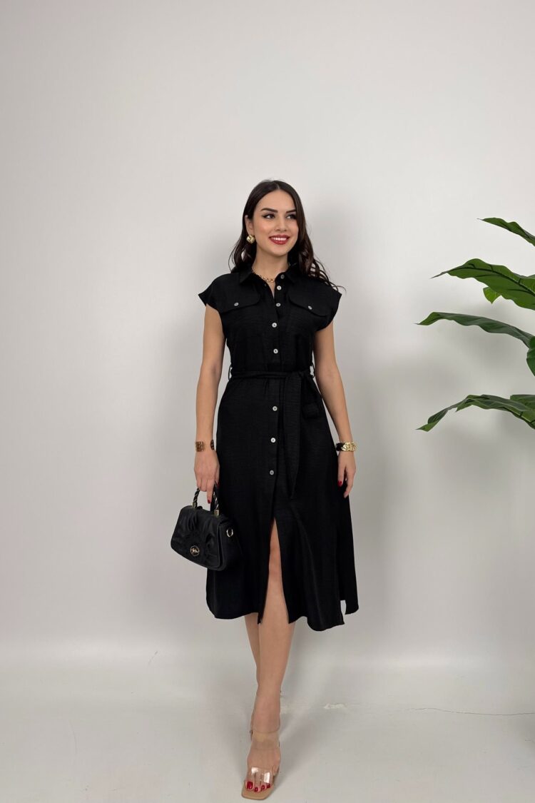 Cap Sleeve Shirt Dress Midi - Brand: Miss Janell - Women & Kids, Baby Clothes Wholesale - Globality Store