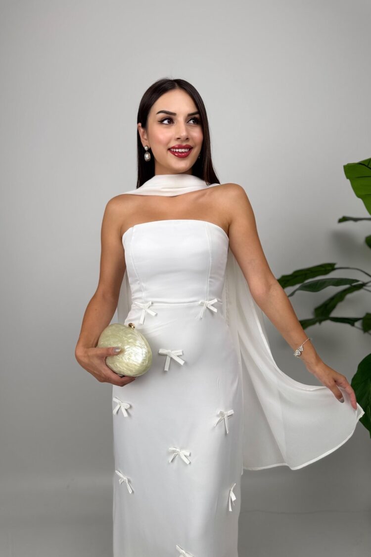 ElegantStrapless Floor Length Slip Dress