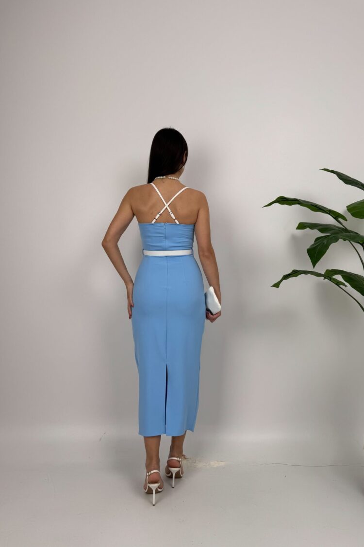 Striped Bodycon Midi Dress