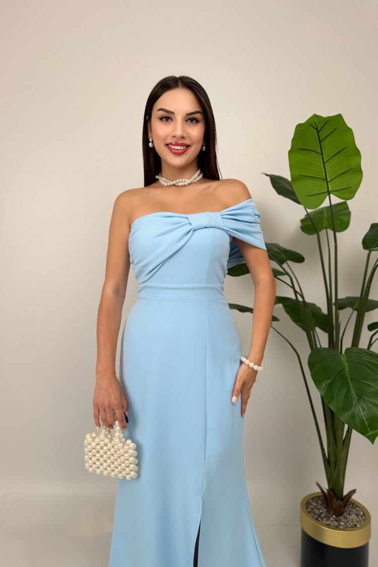 Elegant Sheath Dress With One Shoulder Neck