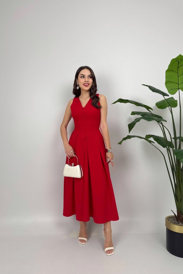 Elegant Fit And Flare Midi Dress - Brand: Miss Janell - Women & Kids, Baby Clothes Wholesale - Globality Store