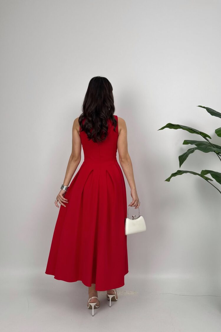 Elegant Fit And Flare Midi Dress
