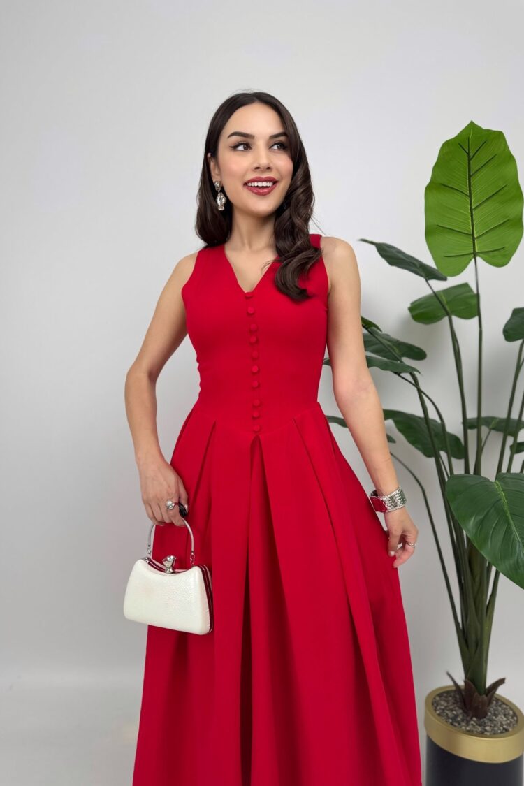 Elegant Fit And Flare Midi Dress