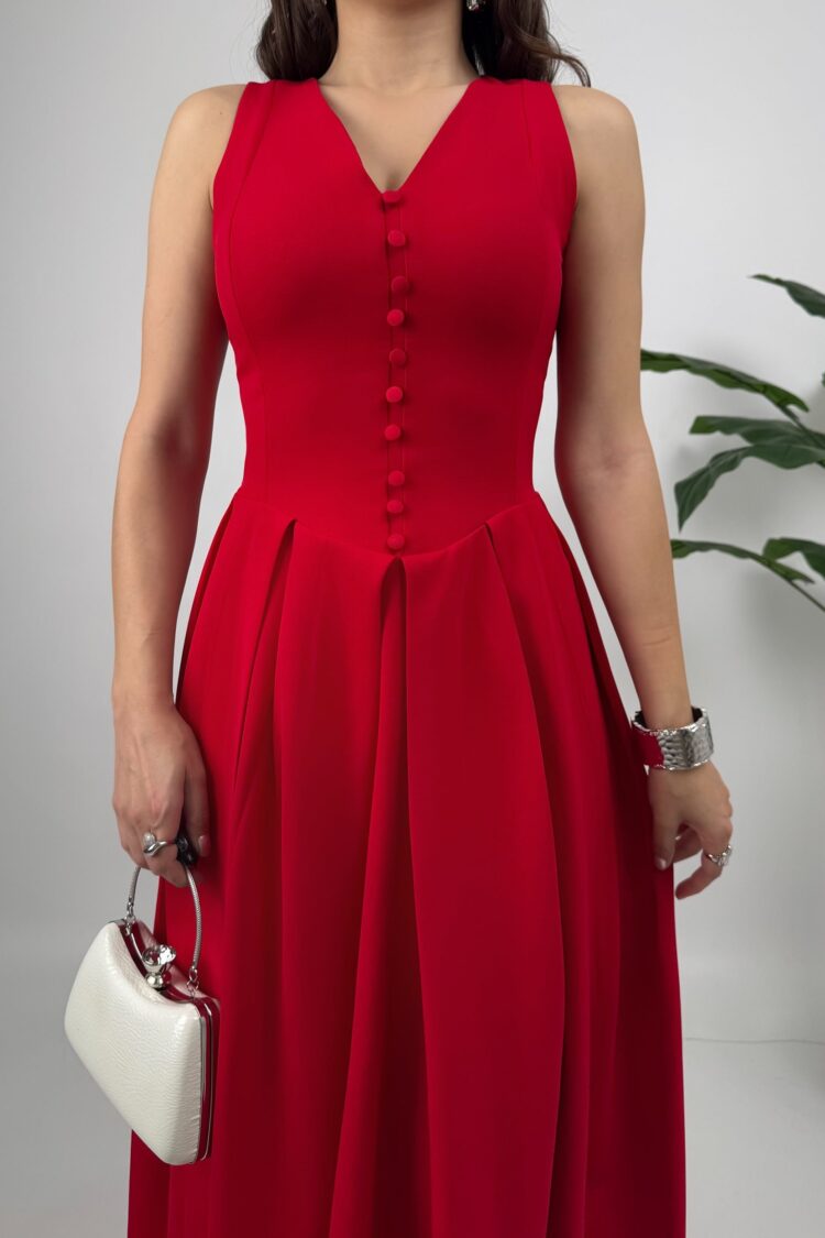 Elegant Fit And Flare Midi Dress