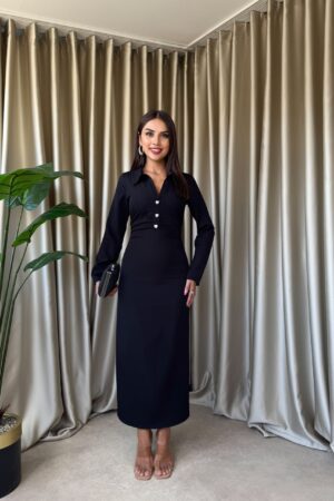 ElegantSheath Dress With Notched Neck - Brand: Miss Janell - Women & Kids, Baby Clothes Wholesale - Globality Store