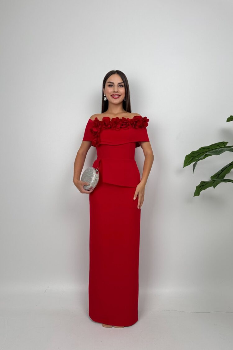 ElegantSheath Dress With Off Shoulder Neck