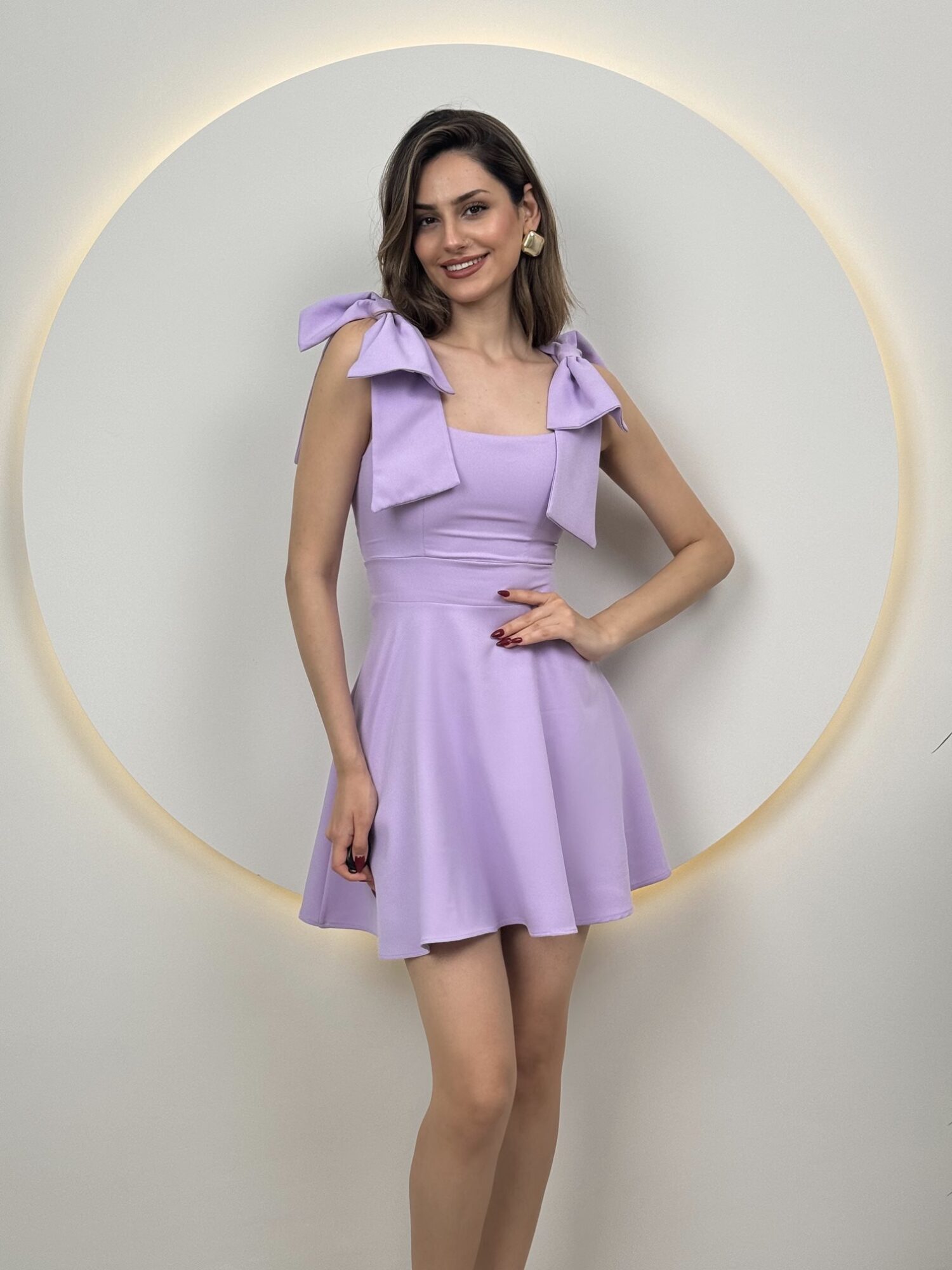 Purple Fit And Flare Mini Dress - Brand: Miss Janell - Women & Kids, Baby Clothes Wholesale - Globality Store