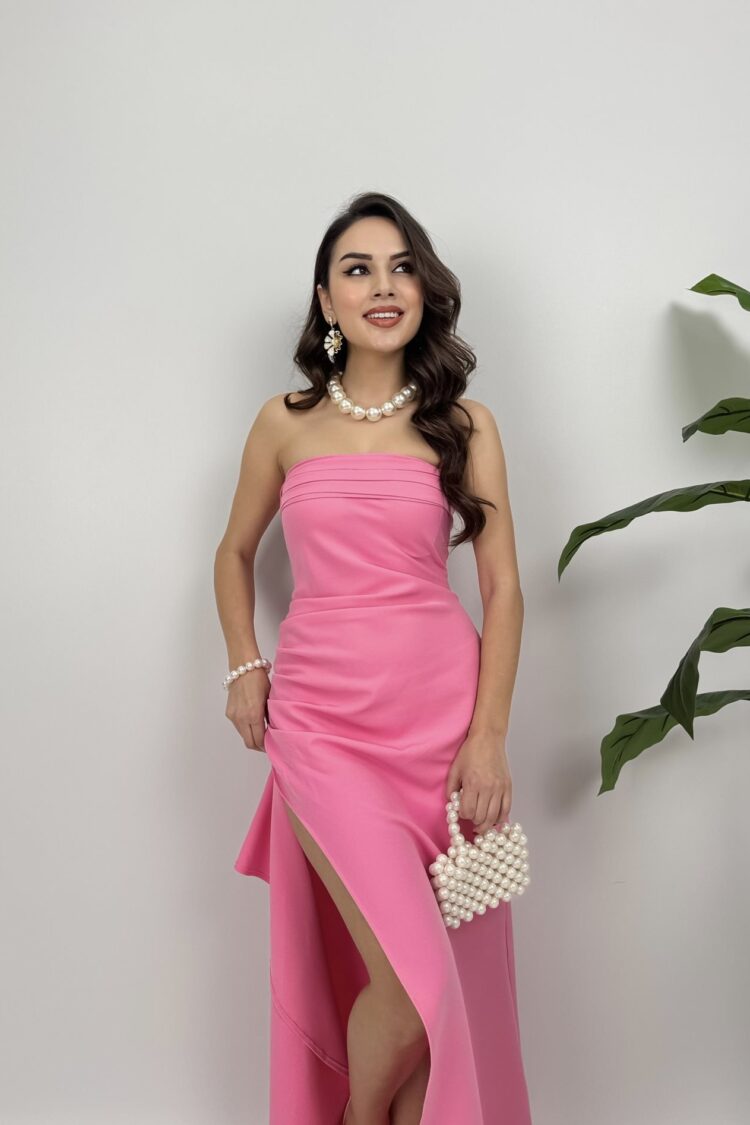 SexyStrapless Bodycon Floor Length Dress