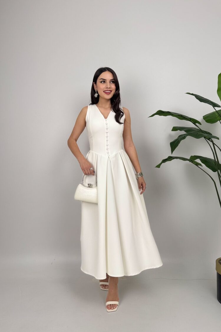 ElegantFit And Flare Midi Dress - Brand: Miss Janell - Women & Kids, Baby Clothes Wholesale - Globality Store