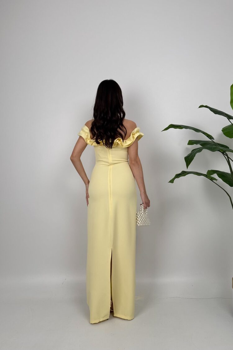 ElegantBodycon Dress With Ruffle Cap Sleeves