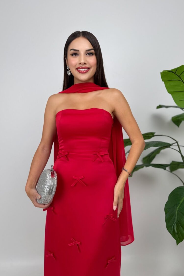Elegant Strapless Floor Length Bodycon Dress