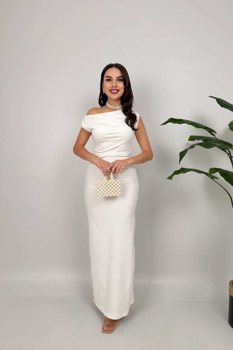Elegant Sheath Dress With One Shoulder Neck