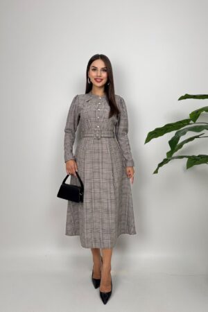 Brown Modest Elegant Formal A-Line Dress - Brand: Miss Janell - Women & Kids, Baby Clothes Wholesale - Globality Store