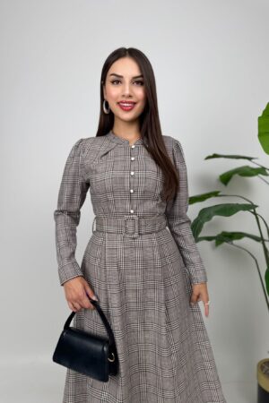 Brown Modest Elegant Formal A-Line Dress - Brand: Miss Janell - Women & Kids, Baby Clothes Wholesale - Globality Store