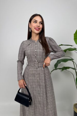 Brown Modest Elegant Formal A-Line Dress - Brand: Miss Janell - Women & Kids, Baby Clothes Wholesale - Globality Store
