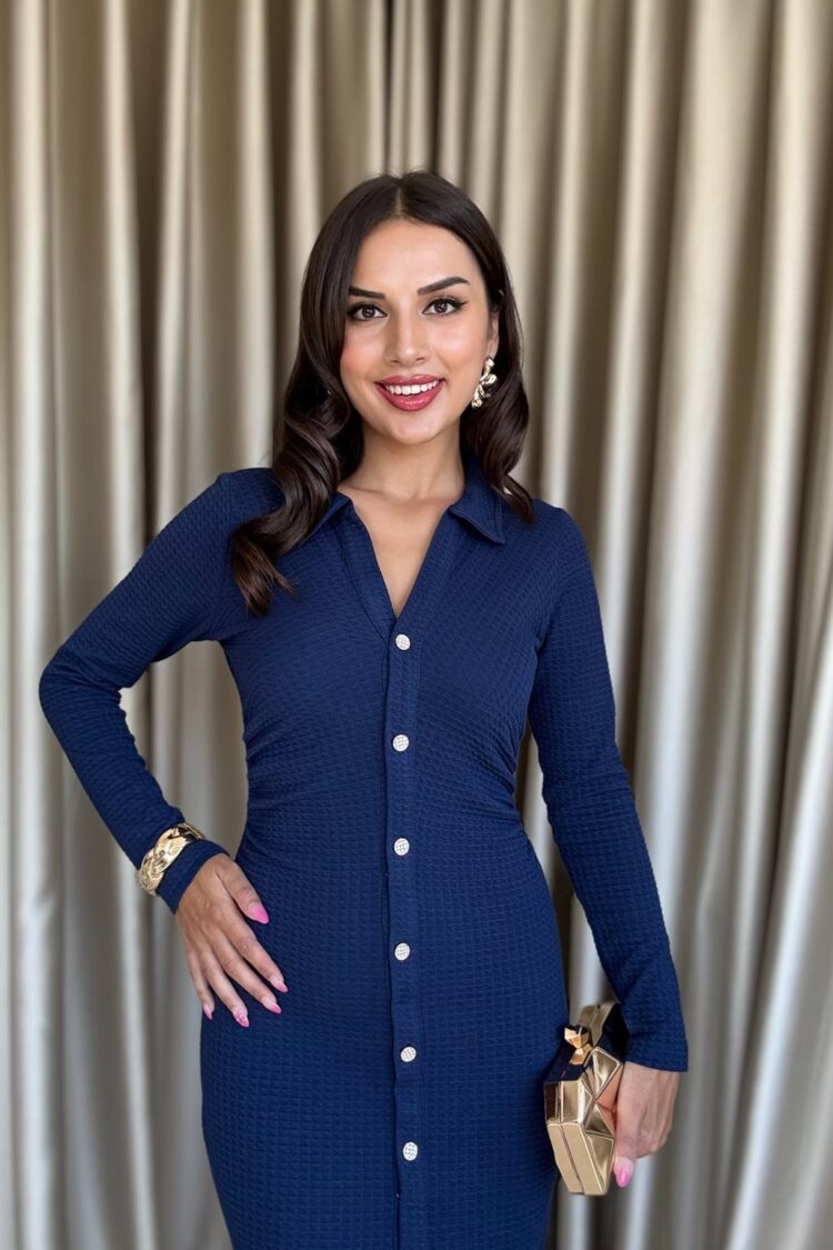 ElegantSheath Dress With Notched Neck