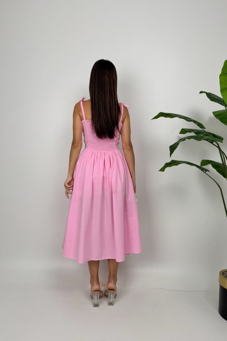 Fit And Flare Dress With Sweetheart Neck