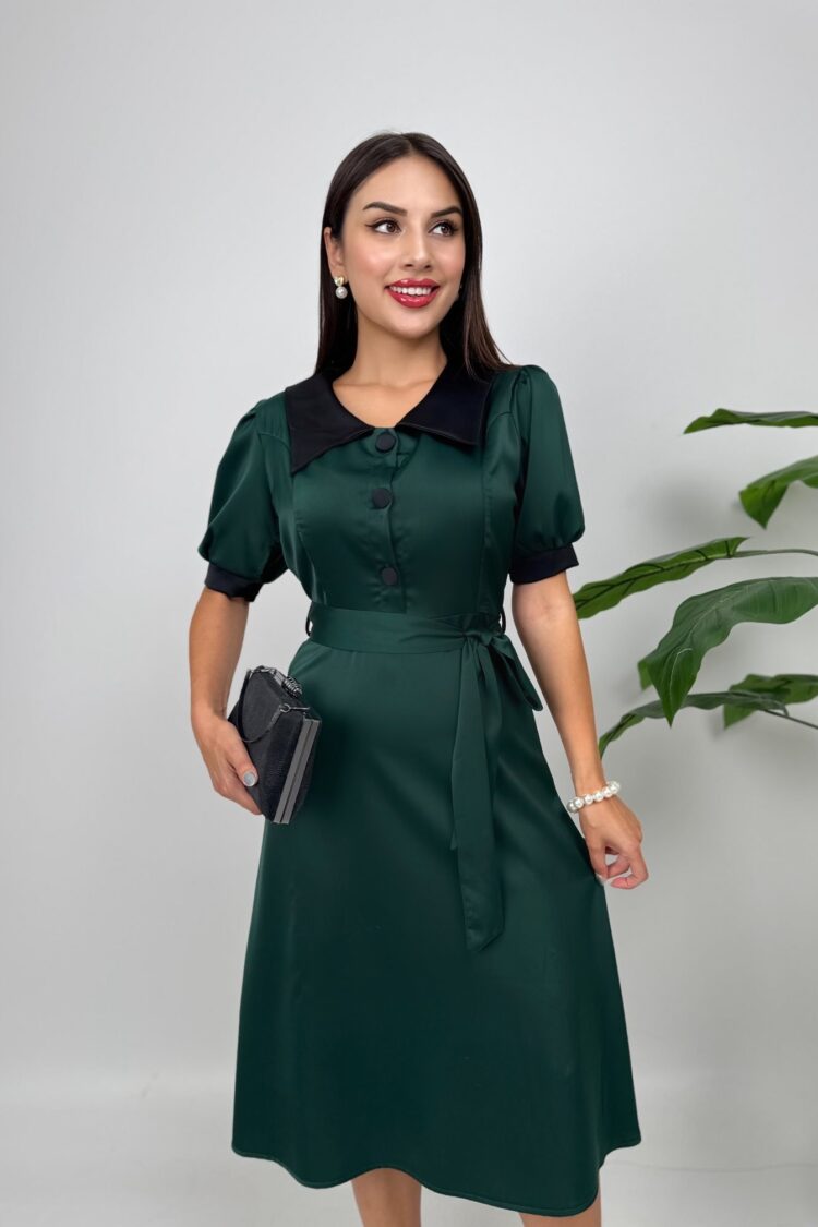 Modest Fit And Flare Dress