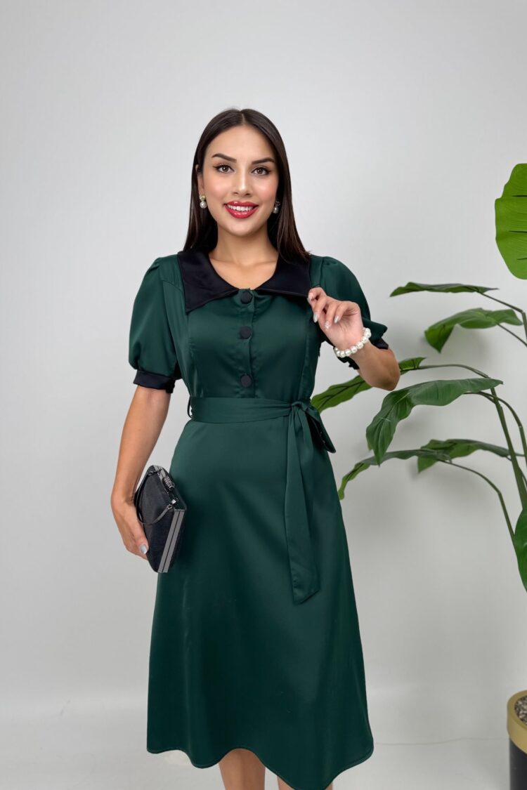 Modest Fit And Flare Dress
