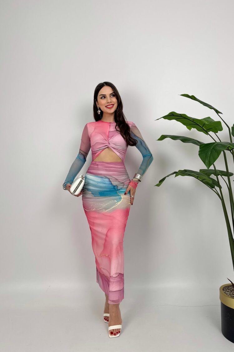 Pink Sexy Elegant Glam Bodycon Maxi Dress - Brand: Miss Janell - Women & Kids, Baby Clothes Wholesale - Globality Store
