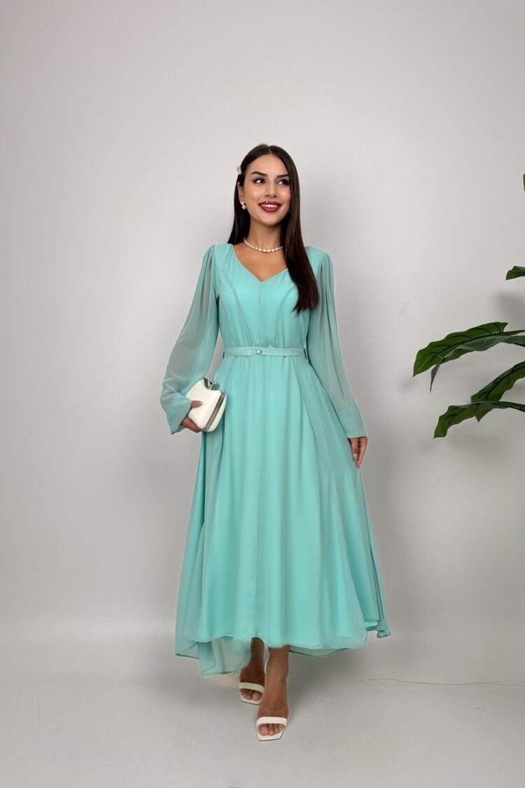 Elegant Blue Maxi Fit And Flare Dress - Brand: Miss Janell - Women & Kids, Baby Clothes Wholesale - Globality Store