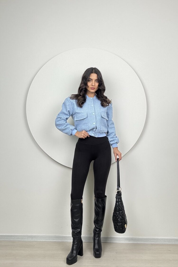 Bomber Jacket With Band Collar