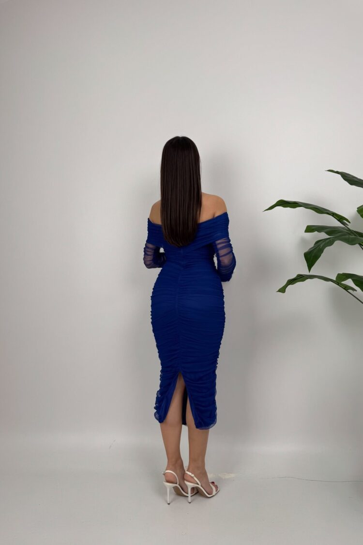 Blue Sexy Formal Elegant Glam Sheath Dress