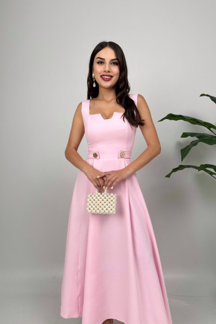 Elegant Maxi Fit And Flare Dress
