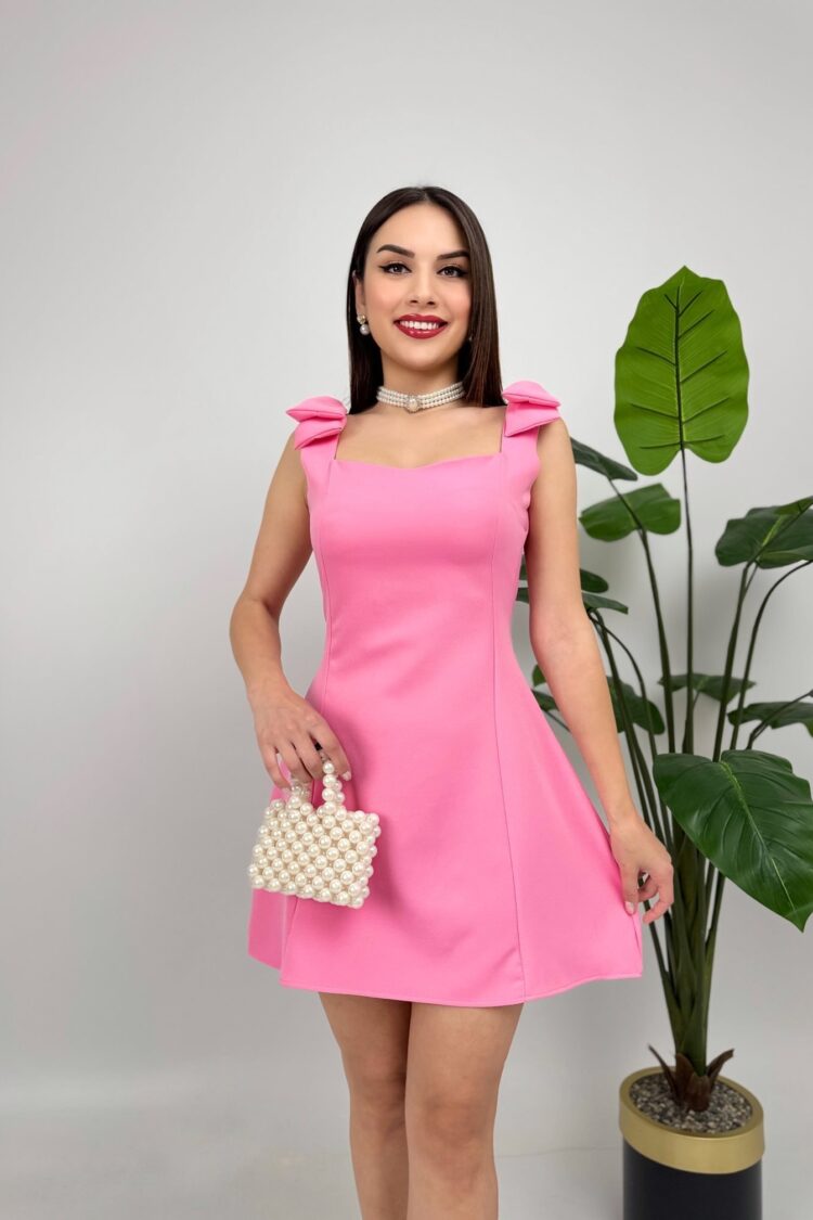 A-Line Mini Dress With Ruffle Sleeves