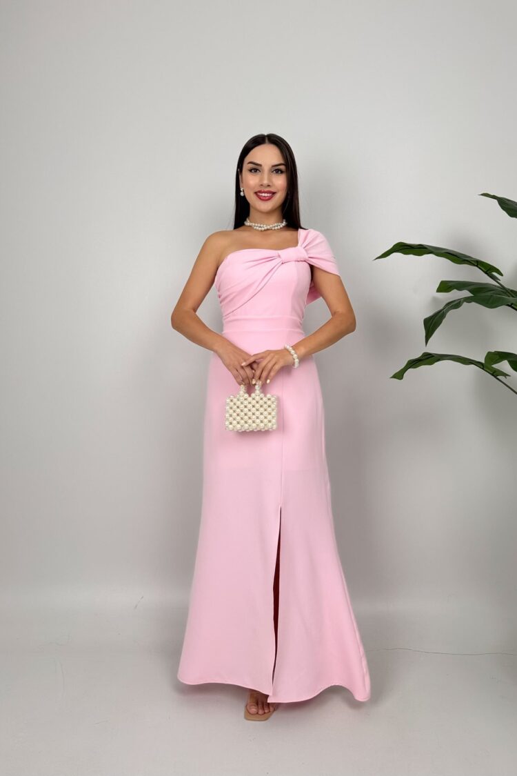 ElegantSheath Maxi Dress With One Shoulder Neck - Brand: Miss Janell - Women & Kids, Baby Clothes Wholesale - Globality Store