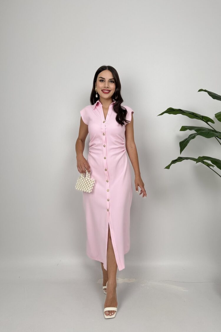 Elegant Midi Shift Dress With Cap Sleeves - Brand: Miss Janell - Women & Kids, Baby Clothes Wholesale - Globality Store