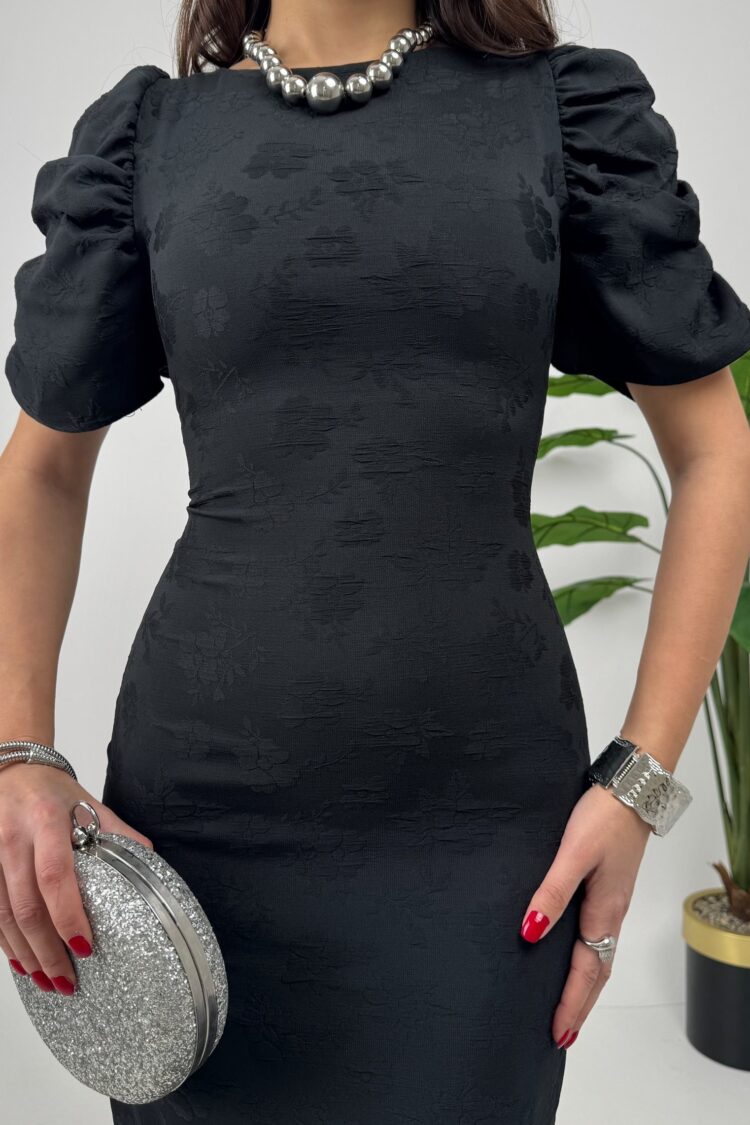 Elegant Sheath Dress With Floral Ruffle Sleeves - Brand: Miss Janell - Women & Kids, Baby Clothes Wholesale - Globality Store
