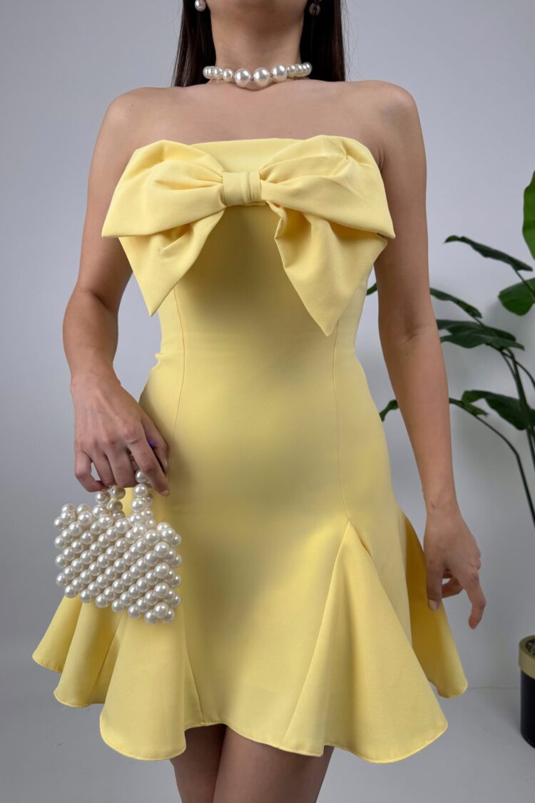 Strapless Fit And Flare Mini Dress