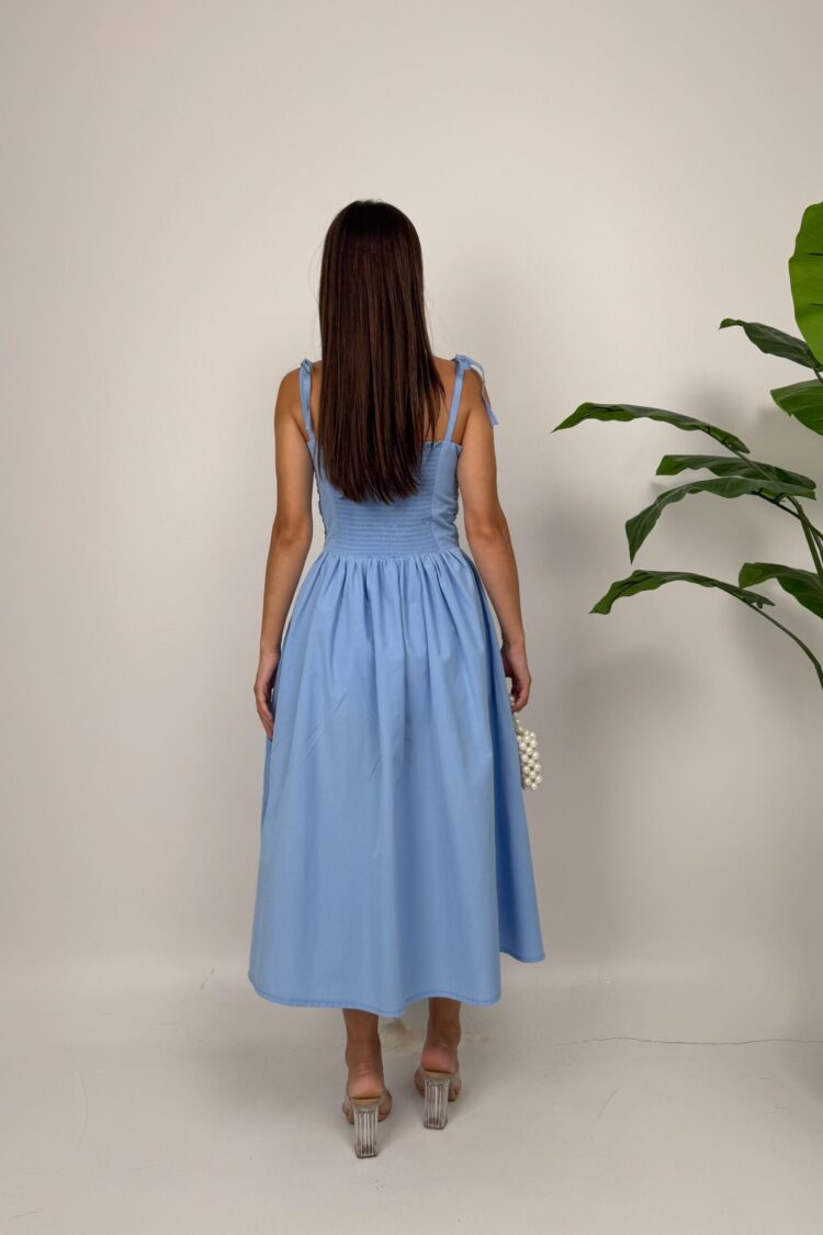 Fit And Flare Dress With Sweetheart Neck