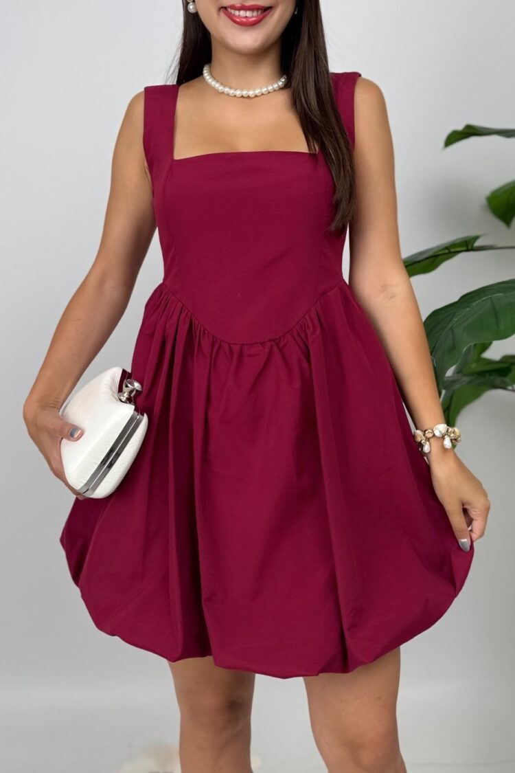 Babydoll Dress With Square Neck - Brand: Miss Janell - Women & Kids, Baby Clothes Wholesale - Globality Store