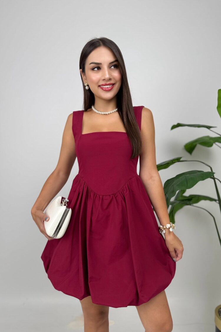 Babydoll Dress With Square Neck