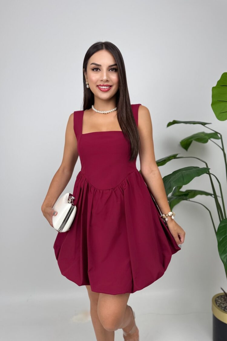 Babydoll Dress With Square Neck