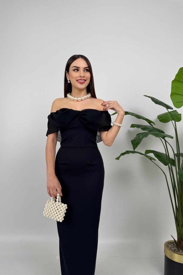 Elegant Bodycon Dress With Off Shoulder Neck - Brand: Miss Janell - Women & Kids, Baby Clothes Wholesale - Globality Store