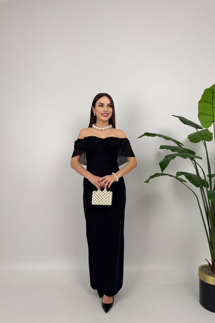 Elegant Bodycon Dress With Off Shoulder Neck