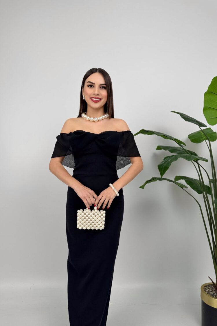 Elegant Bodycon Dress With Off Shoulder Neck