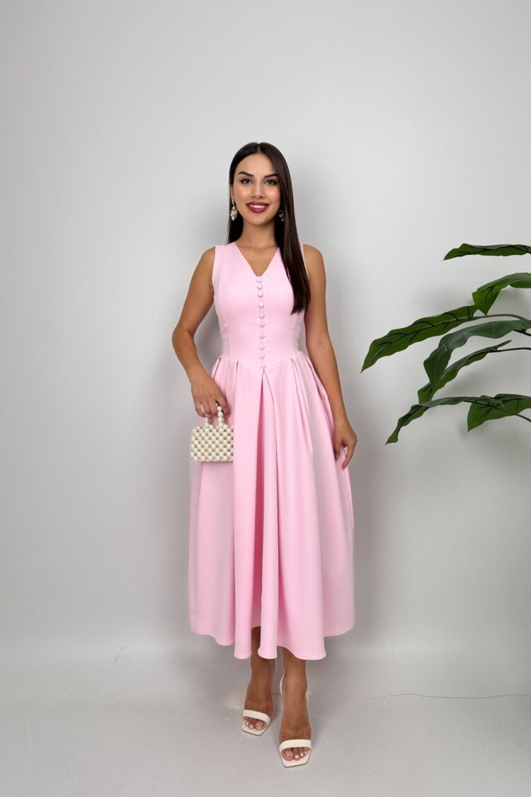 Elegant Fit And Flare Dress - Brand: Miss Janell - Women & Kids, Baby Clothes Wholesale - Globality Store
