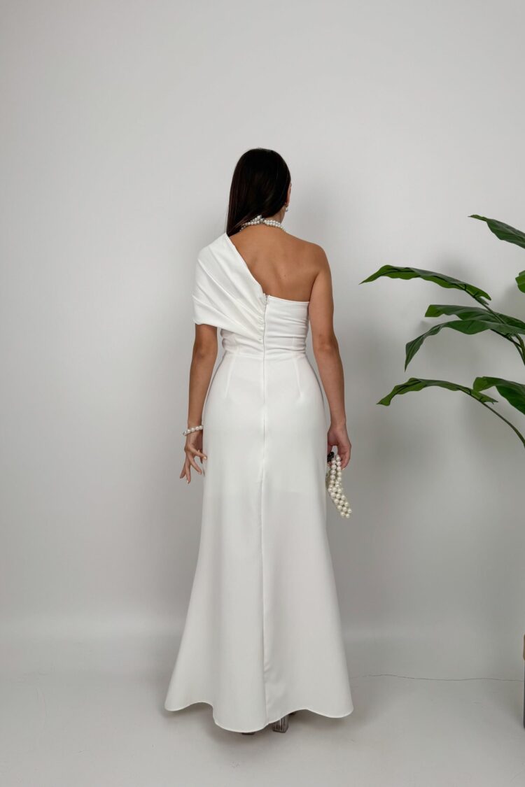 Elegant Sheath Dress With One Shoulder Neck